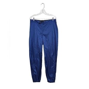 Patagonia blue windbreakers draw string waist zipper ankle size Medium